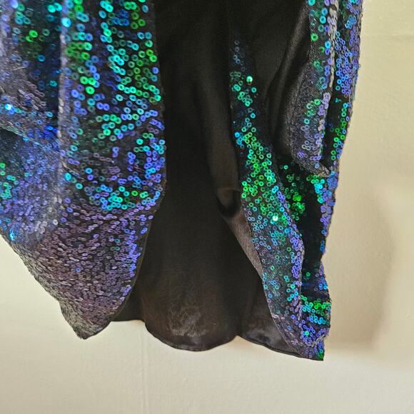 Grace Karin Green and Blue Sequin Dress - Picture 8 of 12